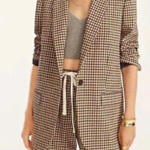 J CREW ALFIE SET BLAZER & PANT SIZE 8/6 HONEY PLAID
